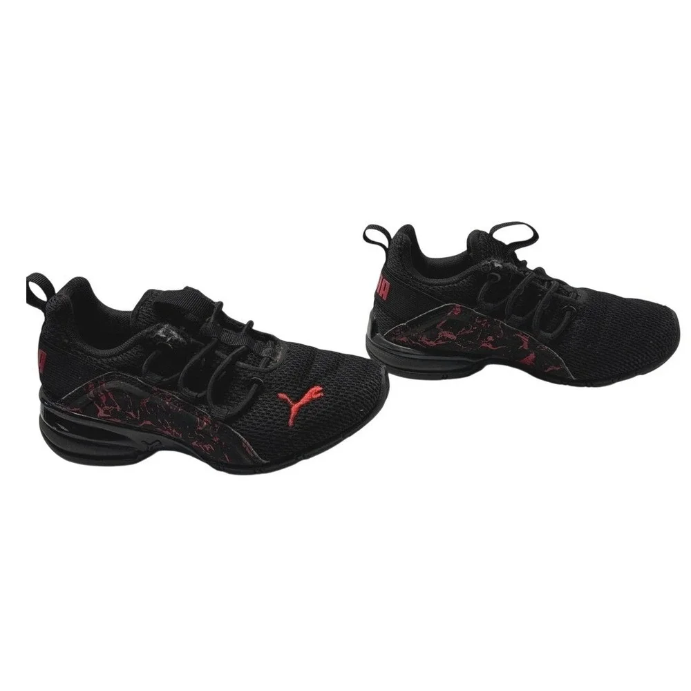 PUMA 377195-01 Axelion City‎ Escape Puma Black Low Top Sneakers 12C Kids Boys